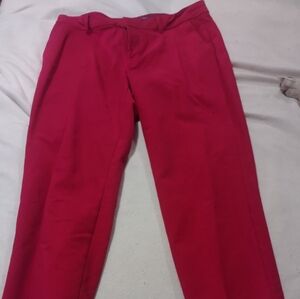 Old Navy Red‎ Harper Mid Rise size 8 regular ankle pants